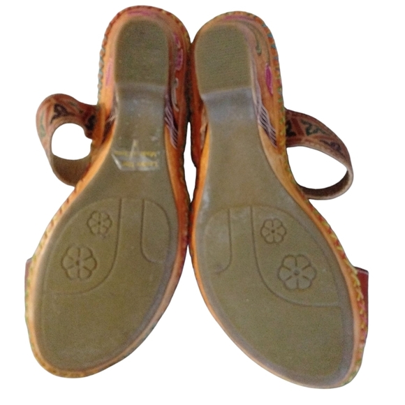 NEW Elite Corkys Sandals Womens Size 8 Rock Multicolor Leather Strappy Slip-Ons - Picture 8 of 10